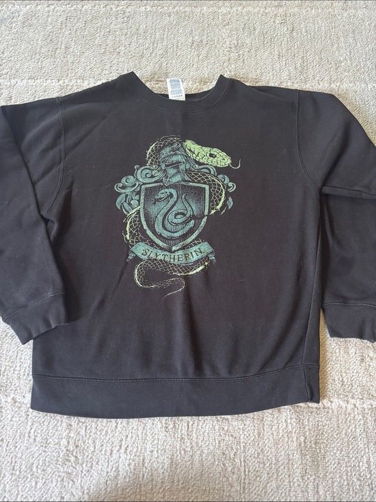 Delta Fleece Other - Black Slytherin Crest Crewneck Sweater